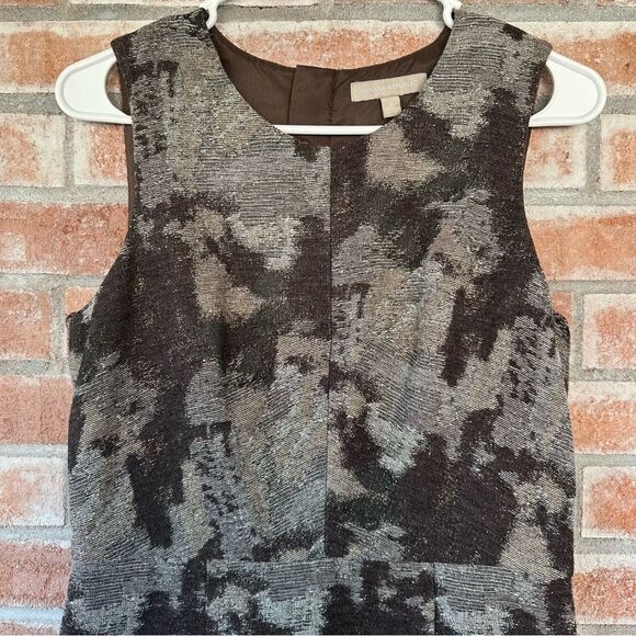 Banana Republic Wool Blend Metallic Sheath Pencil Dress Women’s 6 Brown Gray - Picture 3 of 9